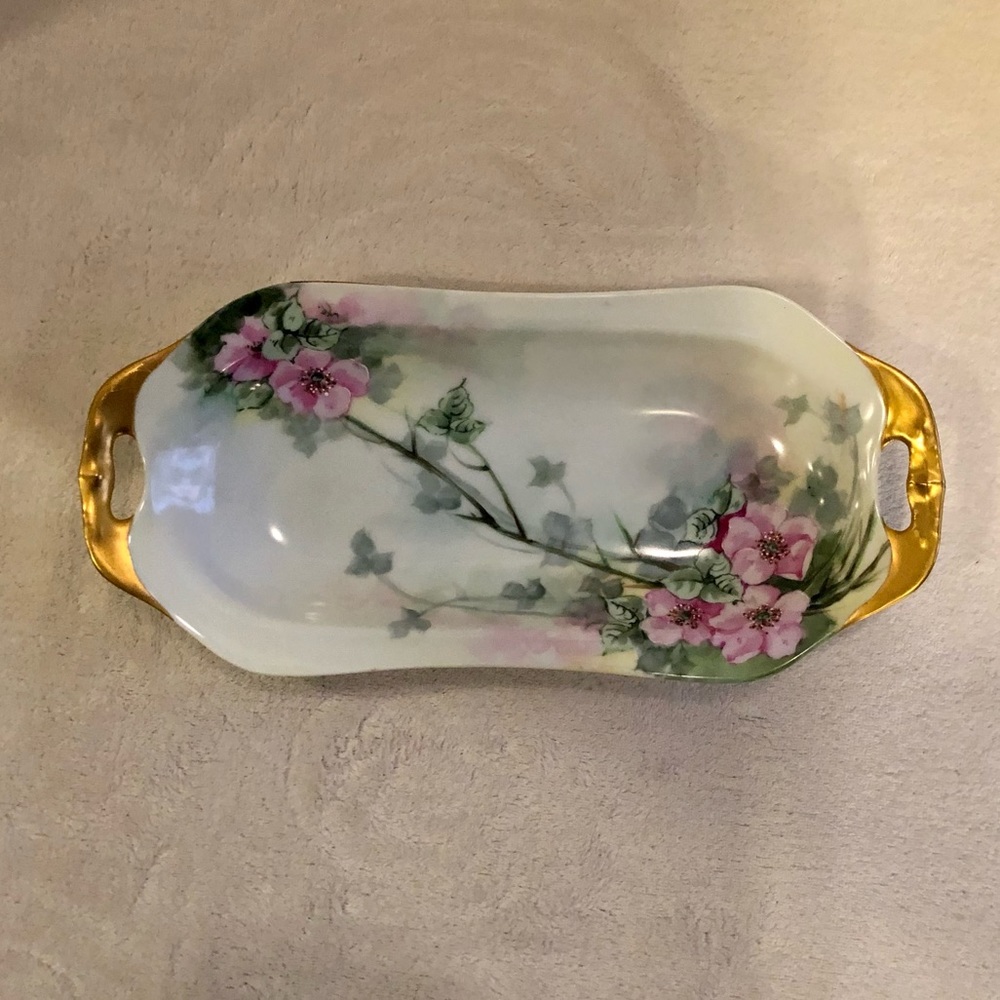 Favorite Bavaria Oval Floral Tray W/Handles